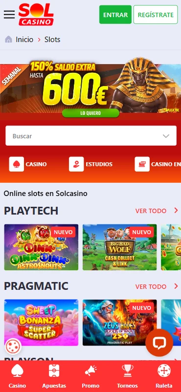 Tragaperras Sol Casino