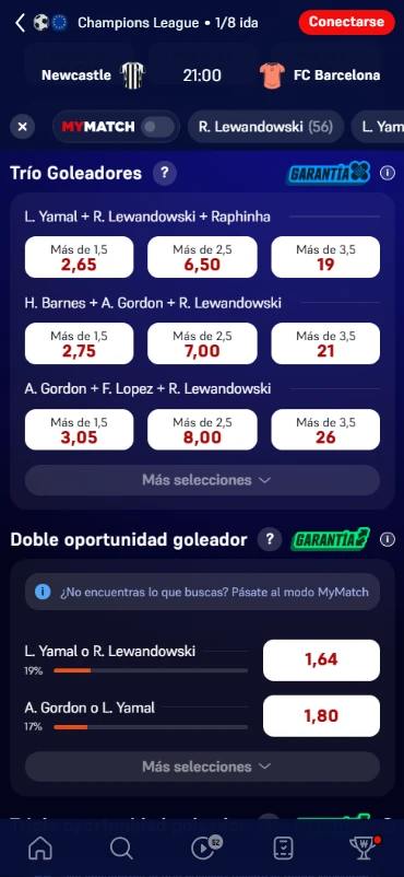 apuestas goleadores winamax