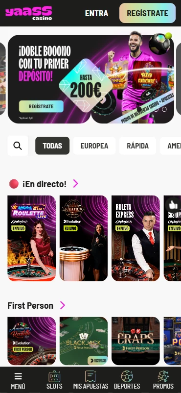 Mesas de ruleta yaass casino