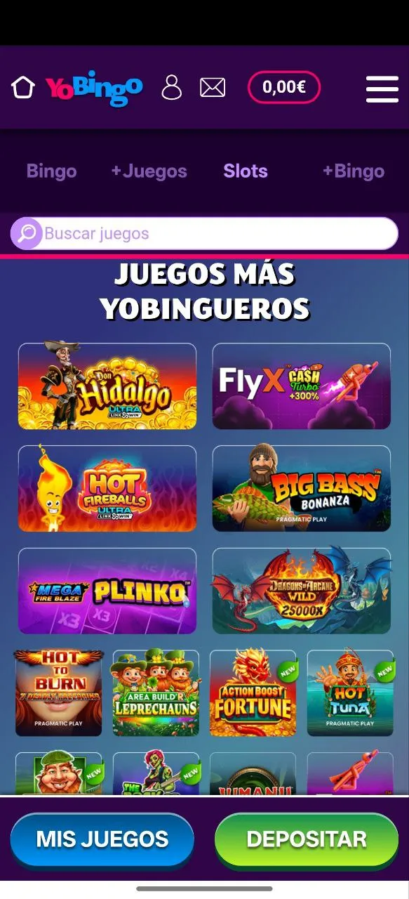 Disfruta de diferentes juegos además de salas de bingo en YoBingo.