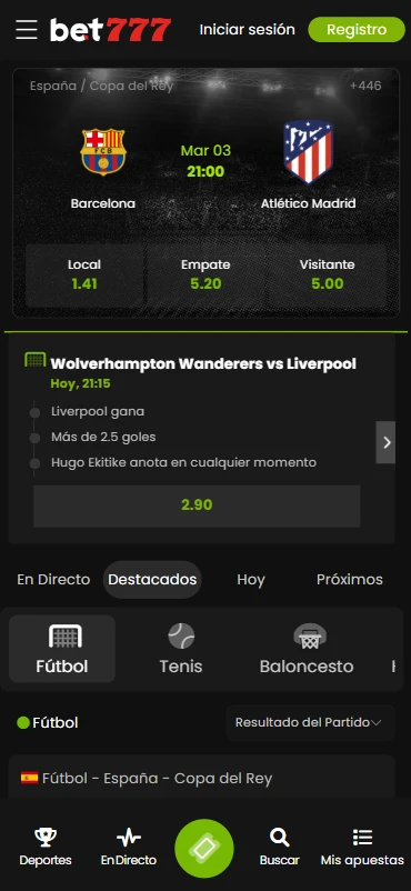 Bet777 apuestas online España