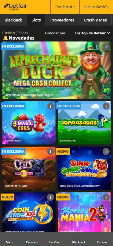 Tragaperras Betfair Casino Online