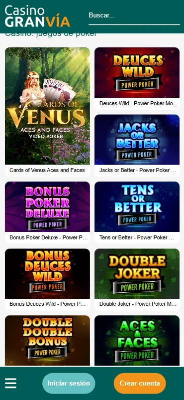 Video Poker en Casino Gran Vía