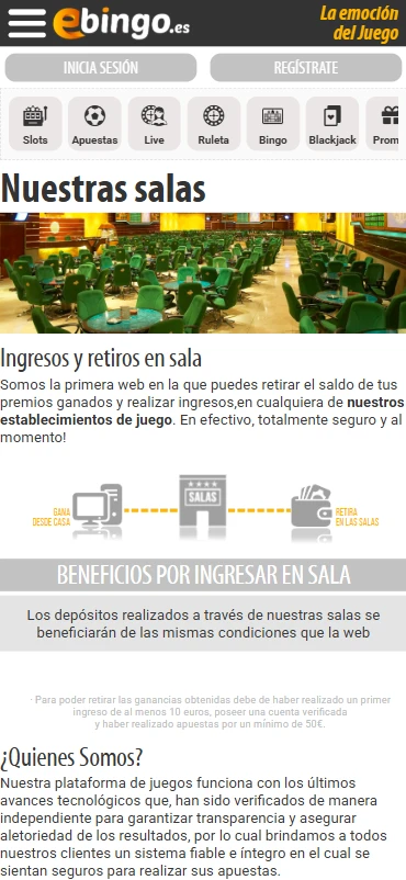 Salones y locales juego eBingo