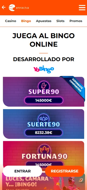 salas de bingo online enracha casino