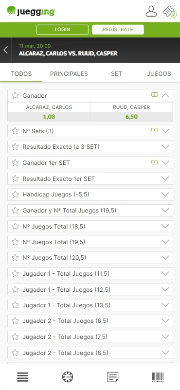 apuestas tenis mercados juegging