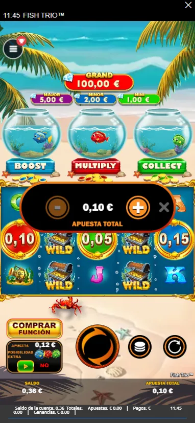 Cada producto del casino permite jugar a cualquier juego una vez tengamos iniciada la sesión y suficiente dinero en la cuenta.