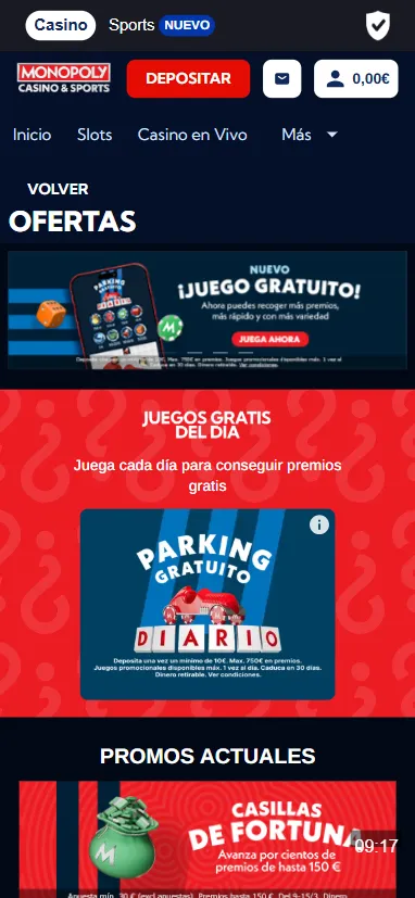 Las ofertas y promos de Monopoly Casino incluyen bonos de bienvenida, cashback, regalos diarios y más.