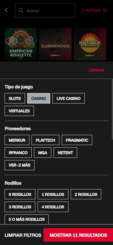 TikiTaka Play ofrece un apartado de filtros eficaz para encontrar nuestros juegos favoritos.