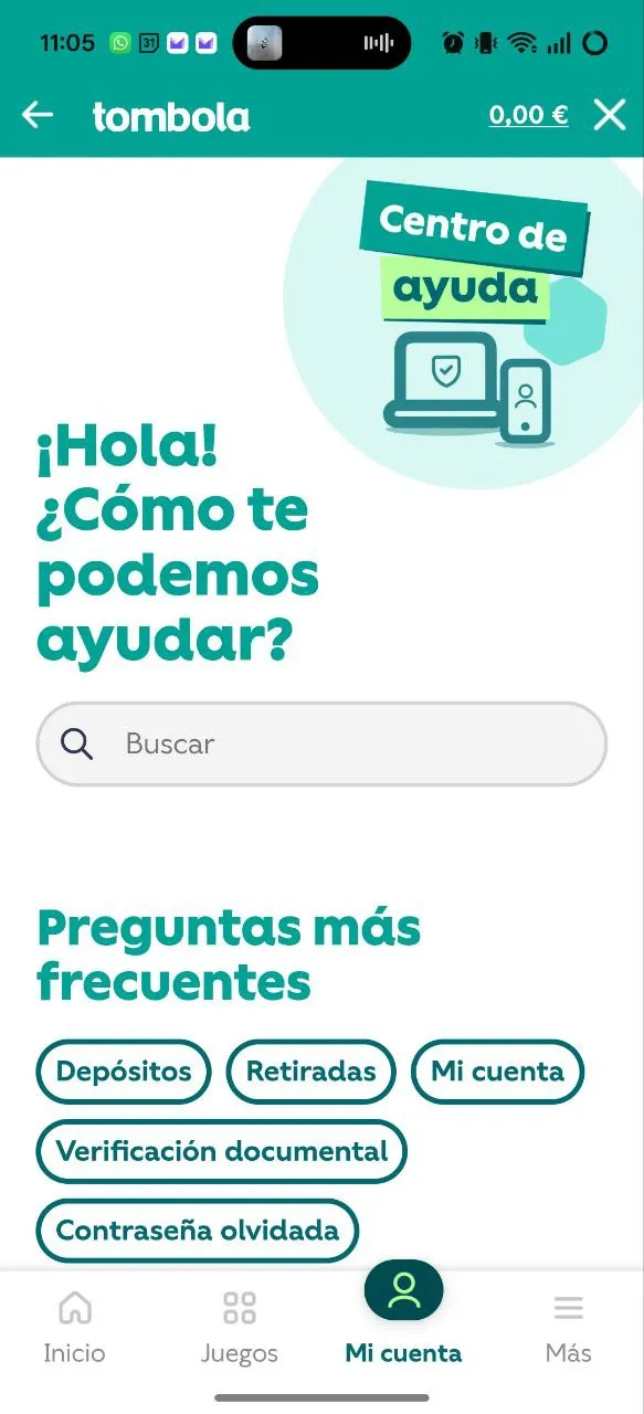 El contacto con el equipo de tombola es posible por chat en vivo, teléfono y correo.