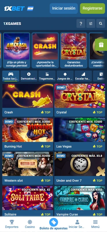 1xbet casino juegos exclusivos 1xgames