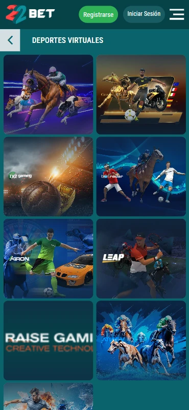 virtual sports 22bet.com