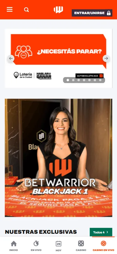 BetWarrior tiene más de 20 jackpots, cerca de 80 ruletas y más de 250 mesas de blackjack.