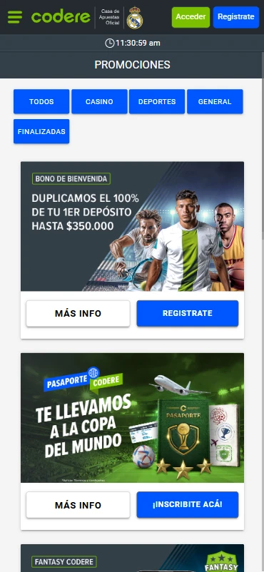 ofertas apuestas deportivas codere.bet.ar