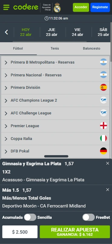 apuestas combinadas codere caba