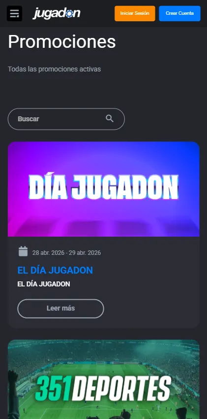 Las promociones de Jugadon son limitadas pero bien bien repartidas para casino y apuestas deportivas.