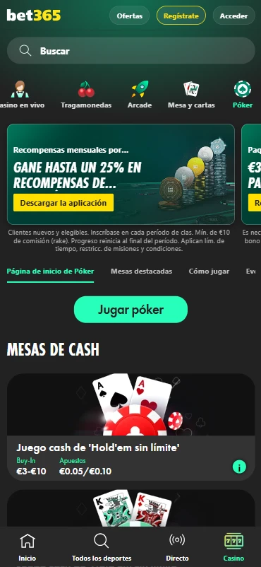 bet365.bet.ar poker mesas cash