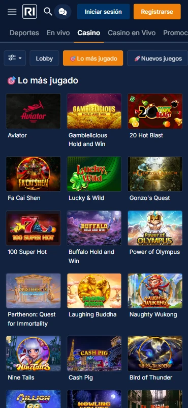 mejores juegos casino en línea rivalo.co