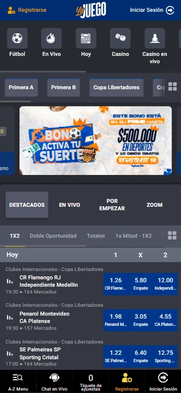 sitio de apuestas en línea yajuego colombia