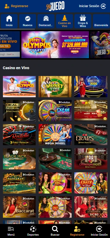 casino en vivo en linea yajuego