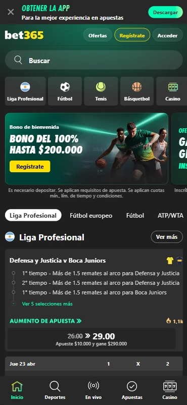 sitio de apuestas bet365 licencia caba pba