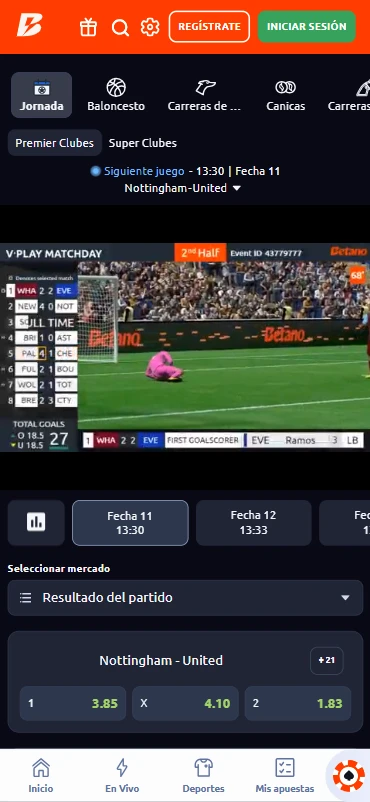 virtual sports betano