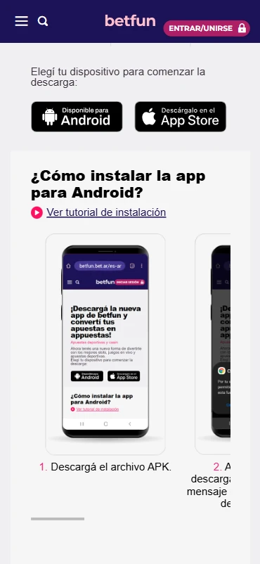 cómo descargar app betfun android