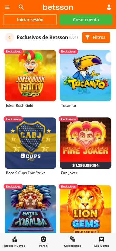 Betsson permite disfrutar de casi 2.000 slots online sin contar los jackpots.