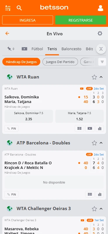 apuestas en vivo en línea betsson colombia