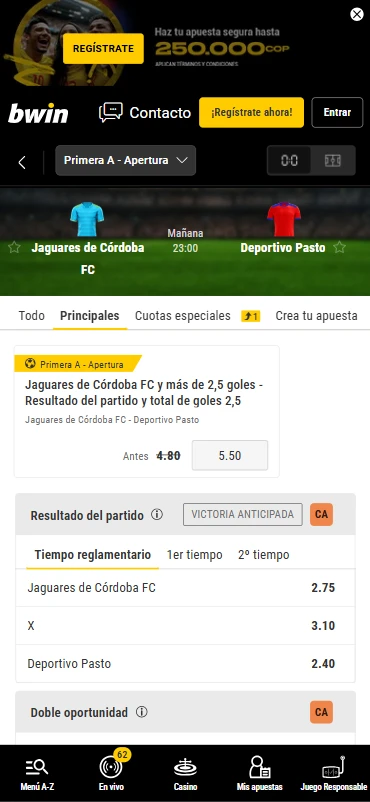 apuestas en línea fútbol bwin