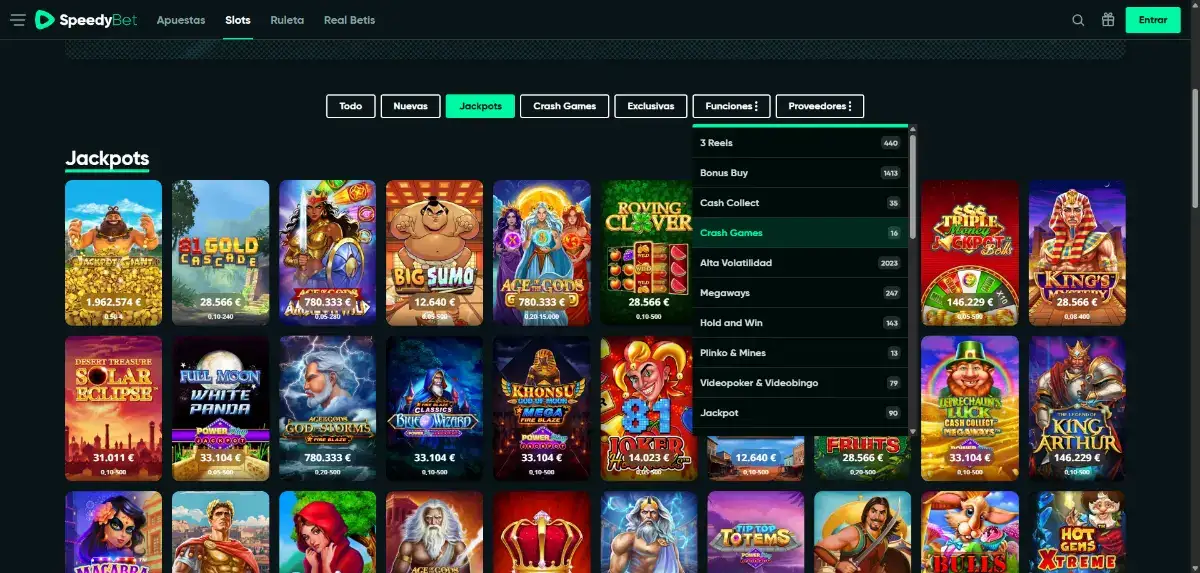 SpeedyBet es un casino más enfocado al deporte y con una afiliación al Real Betis, el verdiblanco español, hasta 2027.