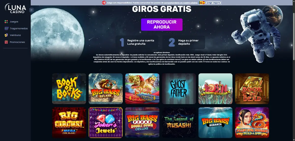 Luna Casino es la tercera selección del grupo Skill On Net que se cuela en este ranking de los casinos más nuevos de España.