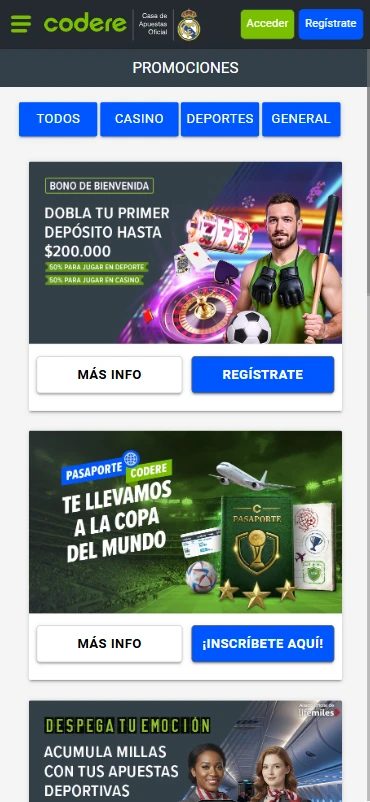 bonos codere colombia