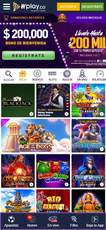 casino en línea wplay 100% colombiano