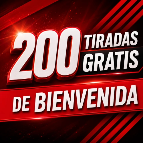 200 tiradas gratis de bienvenida durante el primer mes
