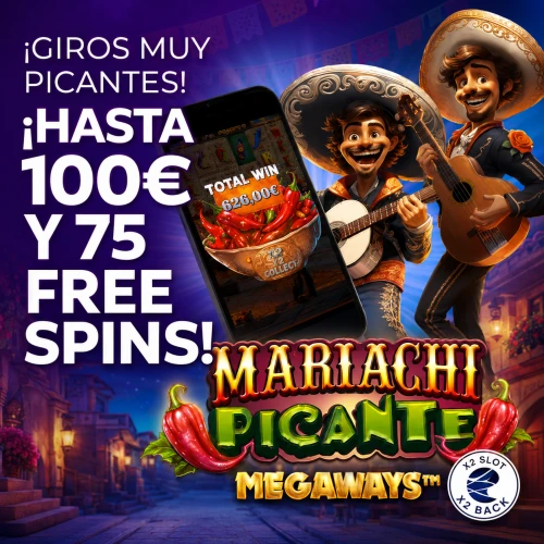 Juega en Mariachi Picante y consigue hasta 100€ + 75 Free Spins