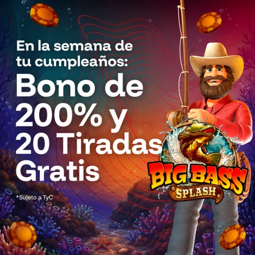 Bono de cumpleaños en Tiki Taka Play: 200% hasta 200€ + 20 tiradas gratis