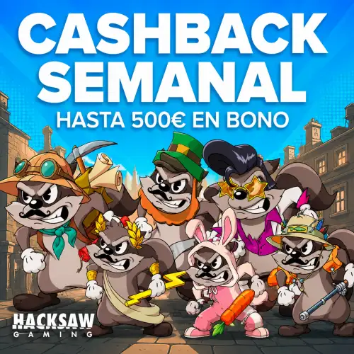 Cashback semanal en slots Le Bandit de Hacksaw hasta 500€