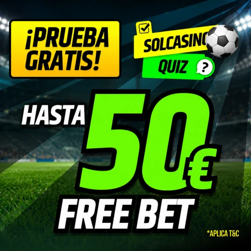 Quiz de fútbol en SolCasino: Hasta 50€ en Freebet