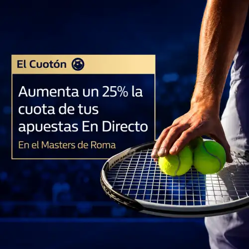 William Hill mejora un 25% las cuotas en directo del ATP y WTA Roma