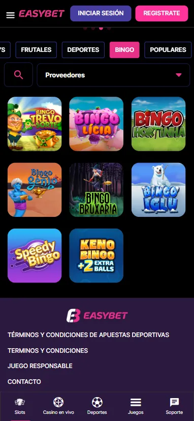 El casino tiene una limitada pero suficiente cantidad de videobingos.