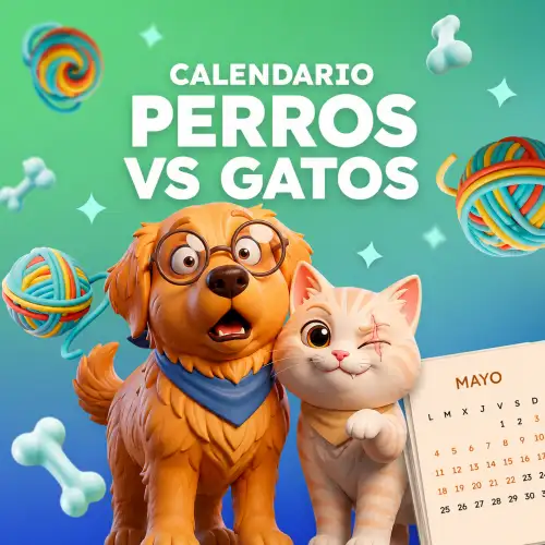 Calendario Perros vs Gatos: Tiradas gratis y cashback diario