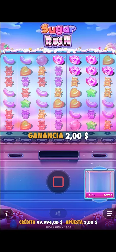 Demo de la slot Sugar Rush en Stake Perú.