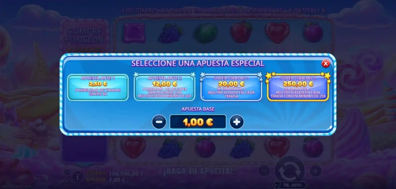 Imagen de las 4 apuestas anticipadas disponibles para comprar.