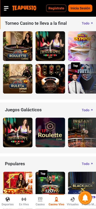 casino en vivo teapuesto.pe ruleta blackjack poker baccarat