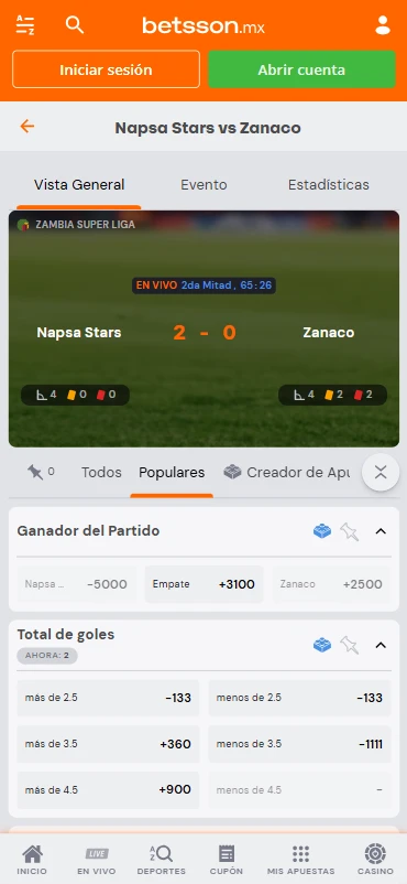 betsson.mx apuestas fútbol live