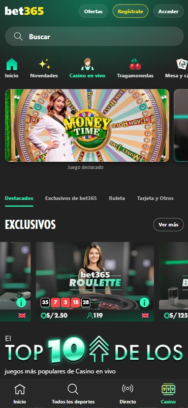 juegos de casino en vivo bet365 mesas ruleta blackjack cartas live casino
