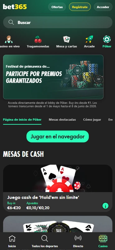 lobby poker en linea bet365 peru