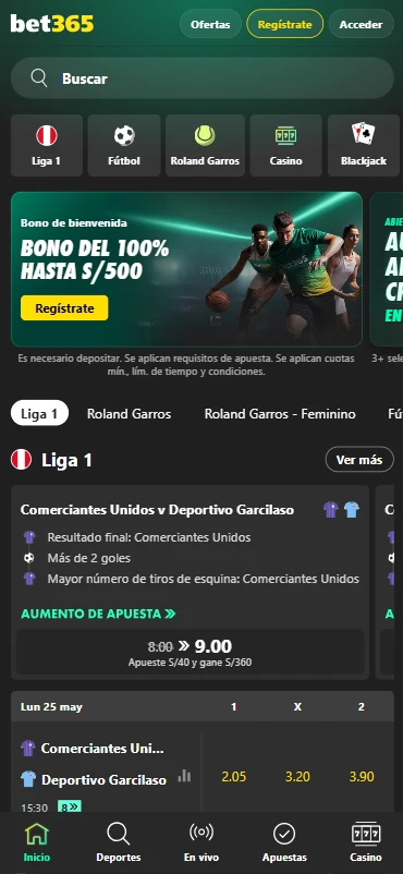sitio de apuestas en línea bet365 peru 100% legal