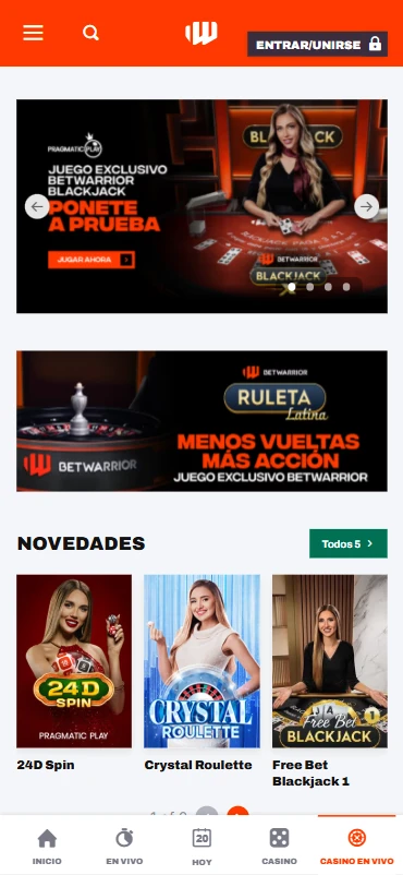 juegos de casino en vivo betwarrior peru ruleta blackjack show games